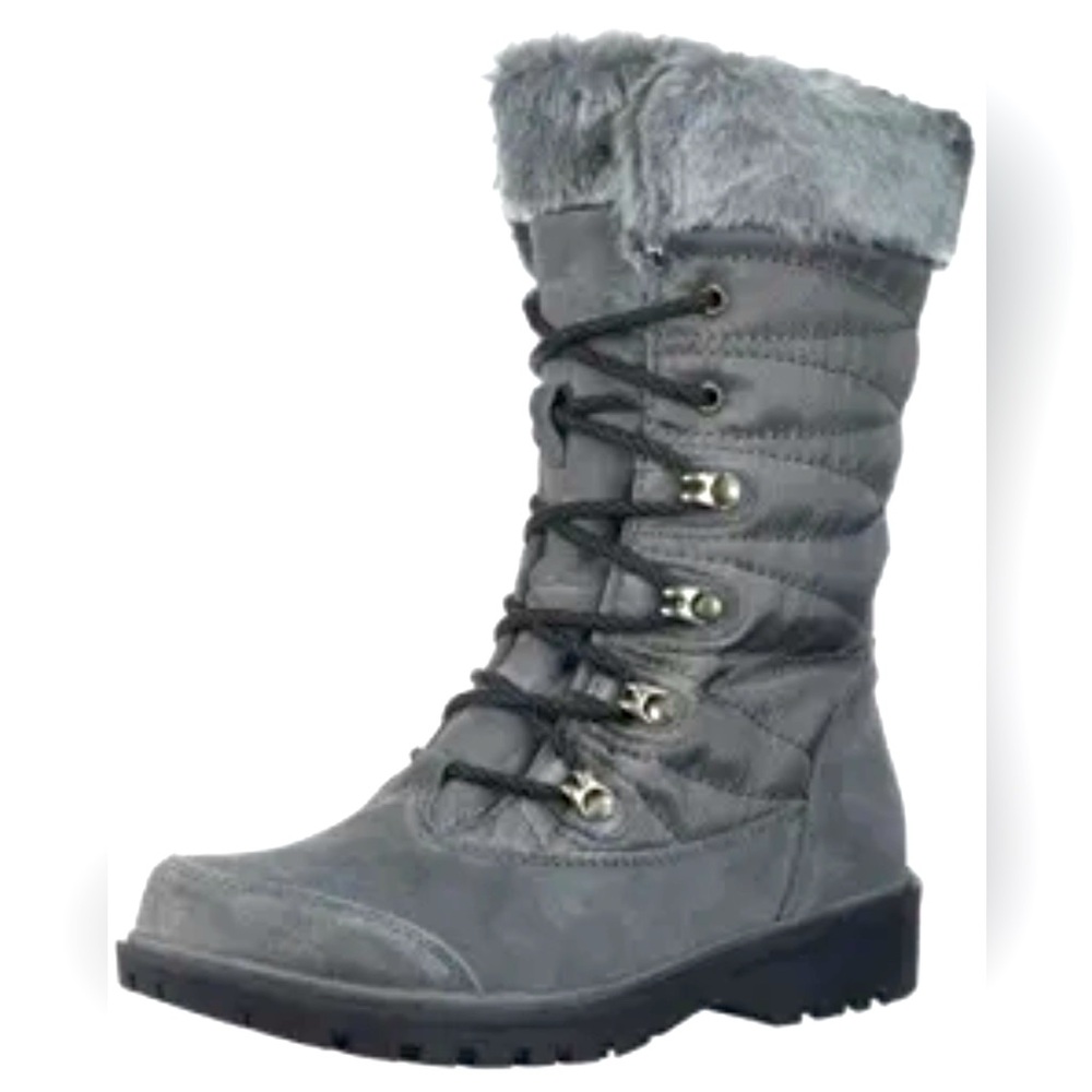 BareTraps Womens Satin Leather Round Toe Mid-Calf Cold Weather Boots 7.5 US